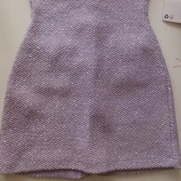 NWT Self -portrait lilac,purple Sequin knit mini dress Size S, - Picture 12 of 15